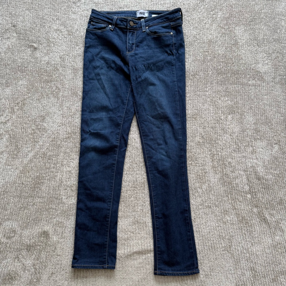 Paige Skyline Skinny Jeans Size 28 Dark Wash‎ Mid Rise USA